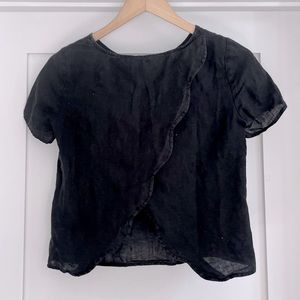 Linen open back Madewell top